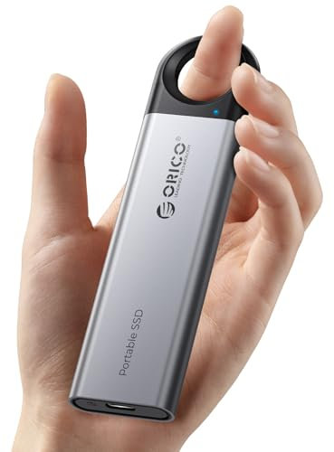 ORICO 512GB External SSD up to 1050MB/s, Portable Solid State Drive in Hanging Hole Design, 2 in 1 USB C & A Cable, USB 3.2 Gen 2, Reliable Storage for Type-C Smartphone, Tablets, Laptops - C10
