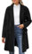 CMTOP Long Manteau Femme Hiver Manteaus En Laine À Double Boutonnage Veste À Revers Trench-Coat Epaissie Chic et Élégant Blazer Nizi Coupe-Vent Couleur Unie Classique(Noir,XL)