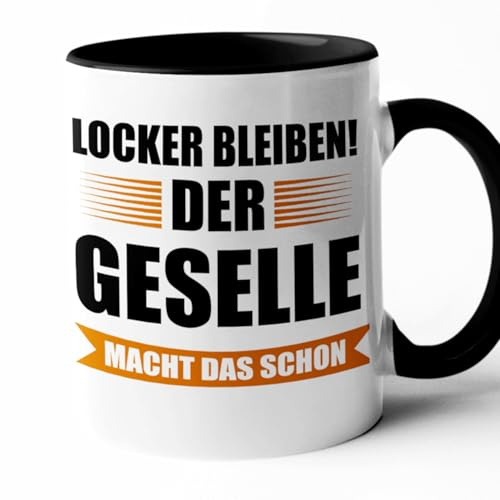 Geselle Tasse Gesellenprüfung Geselle bestanden Prüfung Gesellentitel - Geselle 2024 locker bleiben Kaffeebecher