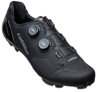 CATLIKE 7200700004 - MIXINO XC1 MTB-Fahrradschuhe für Männer und Frauen Größe 42 mit Carbonsohle, sehr steif und leicht und doppeltem Zifferblattverschluss in Farbe Schwarz