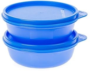 Generisch TW kleine Hitparade Behälter Schüssel Set 2x 300 ml Dunkelblau (inkl. 1x Klebe-Spruchtier)