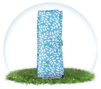 Hinzling Wickelunterlage für Unterwegs - Malibue Blue - Abwaschbare, Schadstofffreie, Nachhaltige und Moderne Unterlage - Must-Have Baby Reise Zubehör