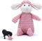 Zappi Co Jouet en Peluche pour Chien en Forme d'agneau Rose avec couineur : Design Doux et Durable, côtelé pour Plus d'amusement. Idéal pour Les Petits et Moyens Chiens.