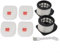 Filter-Set, 2 x Nachfilter, 4 x Schaumstofffilter, 4 x Filzfilter, 1 x Ersatz für Shark IZ400/IZ420 IZ400UK Stratos für DuoClean Akku-Staubsauger