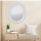 LEBENSwohnART Romantischer Spiegel Nerina 60x50cm Weiss oval Holzrahmen Barockspiegel Wandspiegel