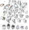 SGERUFZ 236 pcs Kristallglas Strasssteine Bastel Strasssteine transparente weiße Strasssteine geeignet für Schuhe Taschen Haarspangen und Schmuck