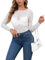 Mujer Camiseta Transparente Manga Larga Camiseta Sexy Malla Top Elegante Camiseta Rejilla Slim Chic Blouses Sheer Clubwear Casual T-Shirt