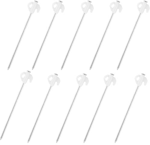 10 Stück Heringe Camping, 20cm Fluoreszierende Zeltheringe, Heringe Erdnägel Stabil, Fluoreszierende Stahlnägel, Camping Zubehör, Geeignet für Den Aufbau Von Zelten und Vordächern (A)
