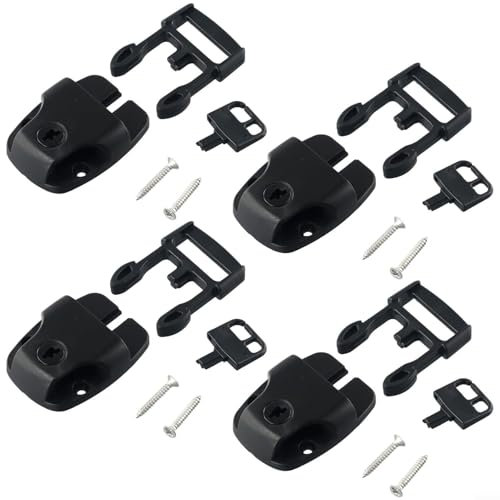 Suammiitstrieadea Feegow Kit de réparation de verrouillage pour spa et jacuzzi 4 pièces Noir