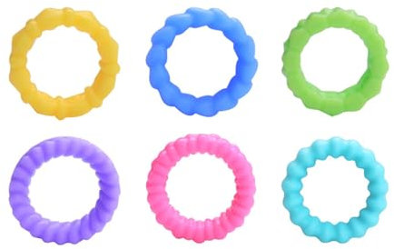 YIGZYCN Neuheit Bunte Ringe Spielzeugsimulation Gadget Sensorische Aktivitätsringe Für Kinder Handübungskollektion Spielzeug