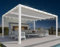Pergola bioclimatica con luci a LED 4,8 x 3,68 m, doghe regolabili in alluminio, baldacchino da giardino per esterni, 17,66 m², tenda da patio bianca per cortile