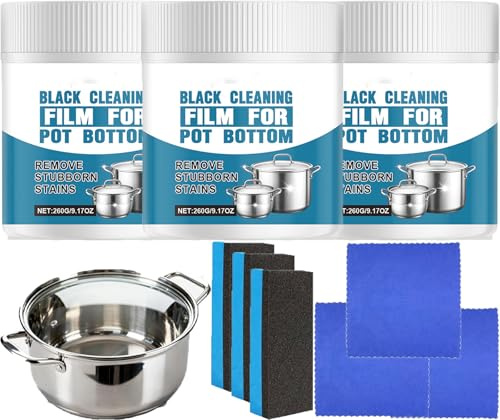 Pasta potente para eliminar los residuos quemados para utensilios de cocina, limpiador de ollas de acero inoxidable para ollas, fregonas para el fondo de sartenes, utensilios de cocina, sartenes y