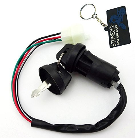 STONEDER Interruptor de llave de 4 pines para quad chino de 4 ruedas ATV Go Kart de 50 cc 70 cc 90 cc 110 cc 125 cc