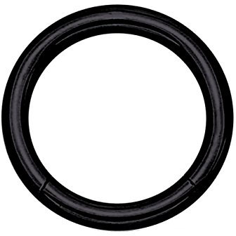 beyoutifulthings Piercing-Ring Universal-Piercing Brust Nippel Nase Septum Ohr Helix klick-Verschluss Edelstahl Schwarz Clear 1,6mm 12mm