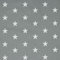 babrause® Baumwollstoff Sterne Grau Webware Meterware Popeline OEKOTEX 150cm breit - Ab 0,5 Meter