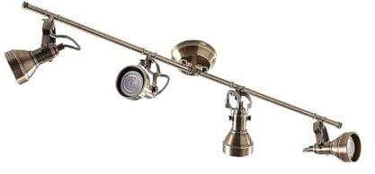 Lindby Deckenlampe Perseas (Retro, Vintage Antik) in Bronze aus Metall (4 flammig GU10) - Deckenleuchte Lampe Wohnzimmerleuchte