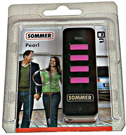 SOMMER PEARL Handsender Funk Fernbedienung 4-Kanal (4018V001 schwarz/rose)
