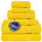 Cotton Paradise 6-teiliges Handtuch-Set, 100 % Baumwolle, weich, saugfähig, türkische Handtücher für Badezimmer, 2 Badetücher, 2 Handtücher, 2 Waschlappen, gelbes Handtuch-Set