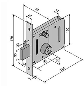 Welka - Serratura Infilare Ent. mm. 50 Scr/Mand