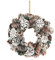 COM-FOUR® Türkranz Weihnachten - Adventskranz mit Mehreren Zapfenarten und weißen Beeren - Dekokranz - Weihnachtsdeko - Tischkranz - Weihnachtskranz