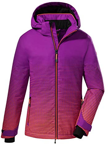Killtec Mädchen Ksw 158 Grls Jckt Skijacke Funktionsjacke mit Kapuze und Schneefang, neon reines orchidee, 164 EU