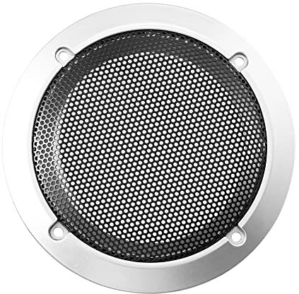 X AUTOHAUX Auto Lautsprecher Grill Abdeckung Woofer Schutz Metall Silber Ton 4.57