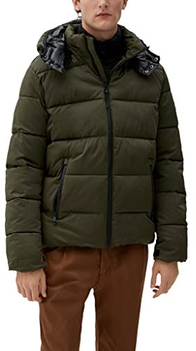 s.Oliver Men's 2119422 Quilted Jacket, Olive, XL