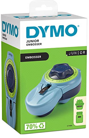 Dymo Junior Etikettenprägegerät | Ergonomisches Beschriftungsgerät für eine komfortable Verwendung durch Erwachsene und Kinder konzipiert | für den Heimbedarf