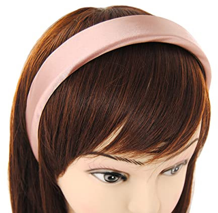 axy Haarreif mit Stoff gepolstertes Candy Colours und Satin Bezogen - Wunderschön Damen Stirnband Haarschmuck Haarreifen HRK7A (Altrosa)