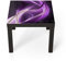 DEQORI Glastisch | schwarz klein 55x55 cm | Motiv Ultraviolettes Lichtspiel | ausgefallener Beistelltisch aus Glas | Hochglanz Couchtisch fürs Wohnzimmer | moderner Couch Tisch mit Design