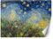 Premium Vinyl Fototapete Vincent Van Gogh 450x315 cm XXL Wandtapete Tapeten Wohnzimmer Schlafzimmer Jugendzimmer Büro Flur Hotel Spa Moderne Design Wand Dekoration Wiese Blumen Sternen Blau