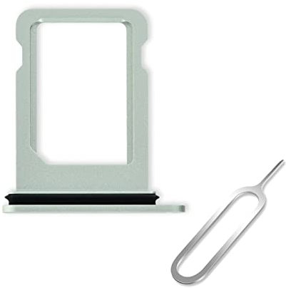 Cemobile SIM-Kartenfach Slot Halter Ersatz für iPhone 12 Mini 5,4 Zoll (Einzel-SIM-Version) mit wasserdichtem Gummidichtungsring + SIM-Kartenfach offener Auswurfstift (grün)