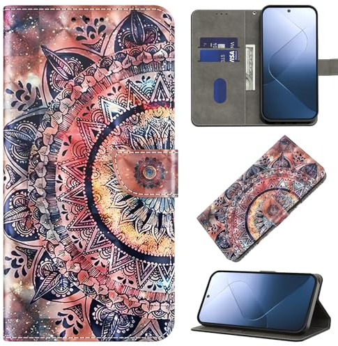 BOLELAW Hülle für Google Pixel 8 Pro – Stoßfeste PU Leder Wallet Case mit Magnetverschluss, Standfunktion & 2 Kartenfächern, Mandala