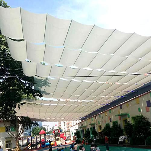 Außen Pergola Abdeckung - Schatten Wasserdicht, Terrassen-Schiebedraht Einziehbares Vordach Regensicher Für Hinterhof Terrasse, Welle Segel Markise (Farbe : Weiß, Größe : 3x5m)