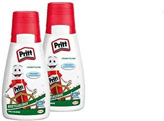 Pritt Bastelkleber, transparent trocknender Alleskleber für Zuhause, Schule oder Büro, weißer Bastelleim für Kinder, 2x100 g, 9H PAKC2