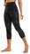 CRZ YOGA Butterluxe Damen High Waist 3/4 Leggings Capri Blickdicht Sport Yoga Fitness Sommer Sporthose - 53cm Schwarze Tie-Dye-Blumen 40