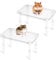 2PCS Hamster Platform,Plastic Small Animal Stand Playground with Legs,Height Adjustable Hamster Cage Toys Accessories for Guinea Pig,Gerbil,Chinchilla Rat Mouse(Transparent)