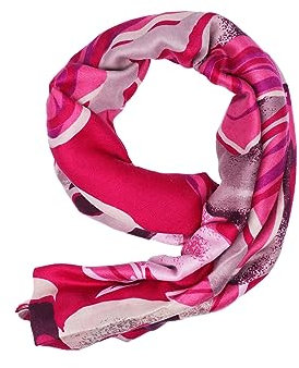 QUEEN HELENA Sciarpa Invernale Calda Scialle Girocollo Fantasia Casual Donna SC22-1 (SC22-1 Fucsia, Taglia Unica)