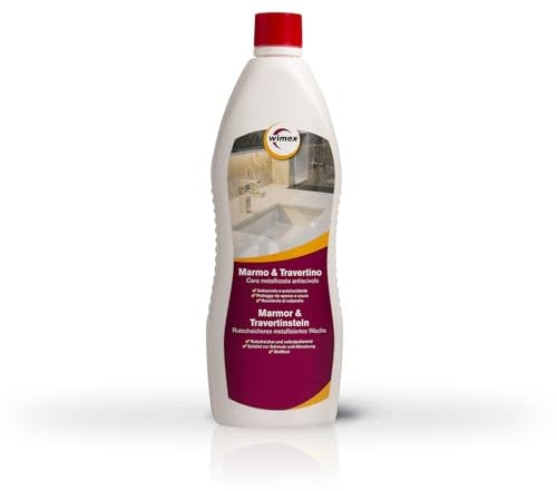 Wimex® Cera per Pavimenti in Marmo e Travertino Wimex - Pulizia, Lucidatura, Protezione - 1 Litro