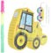 jojofuny 1 Satz Piñata Bau-pinata Traktor-bagger-pinatas Bagger-geburtstagsparty-pinata Geburtstags-truck-pinata Bau-lkw-pinata Lkw-dekorationen Pinata Lieferungen Junge Papier Kind