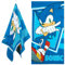 SONIC THE HEDGEHOG Handtuch Kinder Teenagers Badetuch Schnelltrocknend Strandtuch Baumwolle Duschtuch 70x140 cm für Schwimmen Baden Reise Zubehör (Blau, 70x140cm)