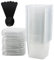 MOUYAT 100 Sets 12oz 360ml Plastic Dessert Cups with Lids Accessories, Square Dessert Pots Mousse Cups, Clear Parfait Cups Appetizer Cups Bulk for Cheesecake, Puddings, Fruit Salads, Ice Cream