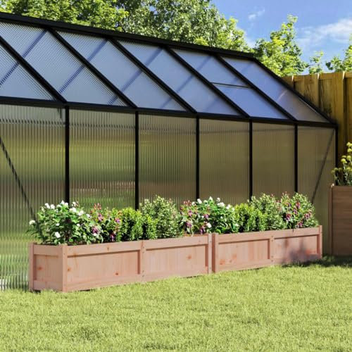 ShCuShan Pflanzkübel 2 STK. Blumenkasten PflanzgefäßE FüR Draussen PflanzenküBel Massivholz Douglasie - 837481