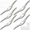 Jaczora 6 Pack Marine Hardware Rope Cleat, Blinds Cord Cleat, Stainless Steel Universal Marine Boat Flagpole Cleat Hook with 12 Mounting Screws for Flagpole Cabinet Handles Towel Blinds Ceiling Fans