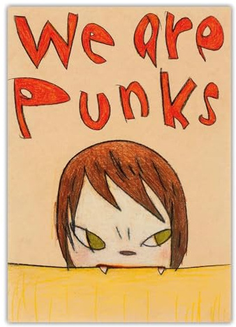 Gnvkd Ecbxz Yoshitomo Nara Poster《Wir sind Punks》Leinwand Wandkunst Yoshitomo Nara Malerei Yoshitomo Nara Drucke für Moderne Wohnkultur Bilder 40x60cm Kein Rahmen