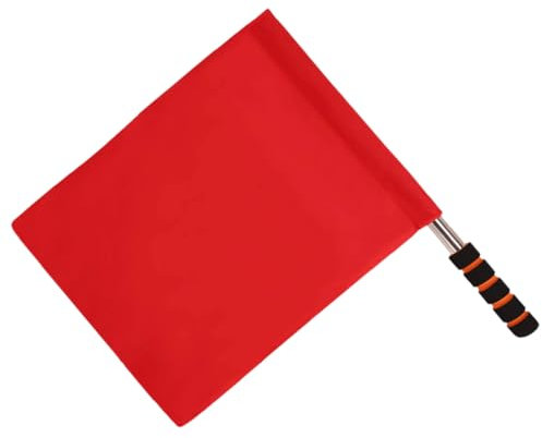 Milisten Schiedsrichter-handflaggen Edelstahl-schwammgriff Und Roter Signalflagge Für Linienrichter Bei Sportveranstaltungen Und Wettkämpfen