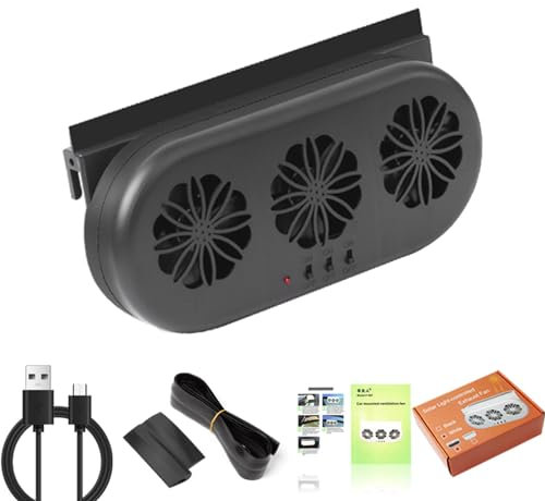 NIHUIFA Car Solar Power Window Exhaust Fan Car Air Car SolarPower Air Vent Radiator Fan Ventilation Fan