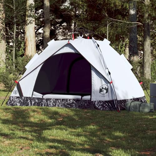 Somanki Kuppel-Campingzelt 2 Personen Weiß Verdunkelt Quick Release, Caming Zelt, Camping Tents, Camping-Zelt - 4004192