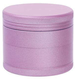 TIRIRS 5,5 cm 4 Stück Premium Kräutermühle - Aluminium Große Gewürzmühle mit Pollenfänger, Nano-Keramik beschichtetes Gewürz Mil,Kommt mit Pollenschaber und Reinigungsbürste, Rosa