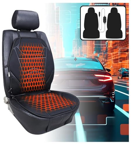 BesBet Cuscini Auto, Due Livelli di Controllo Intelligente Riscalda Sedili Auto, Comfort Professionale Riscalda Sedili Auto, Inverno E Autunno,B